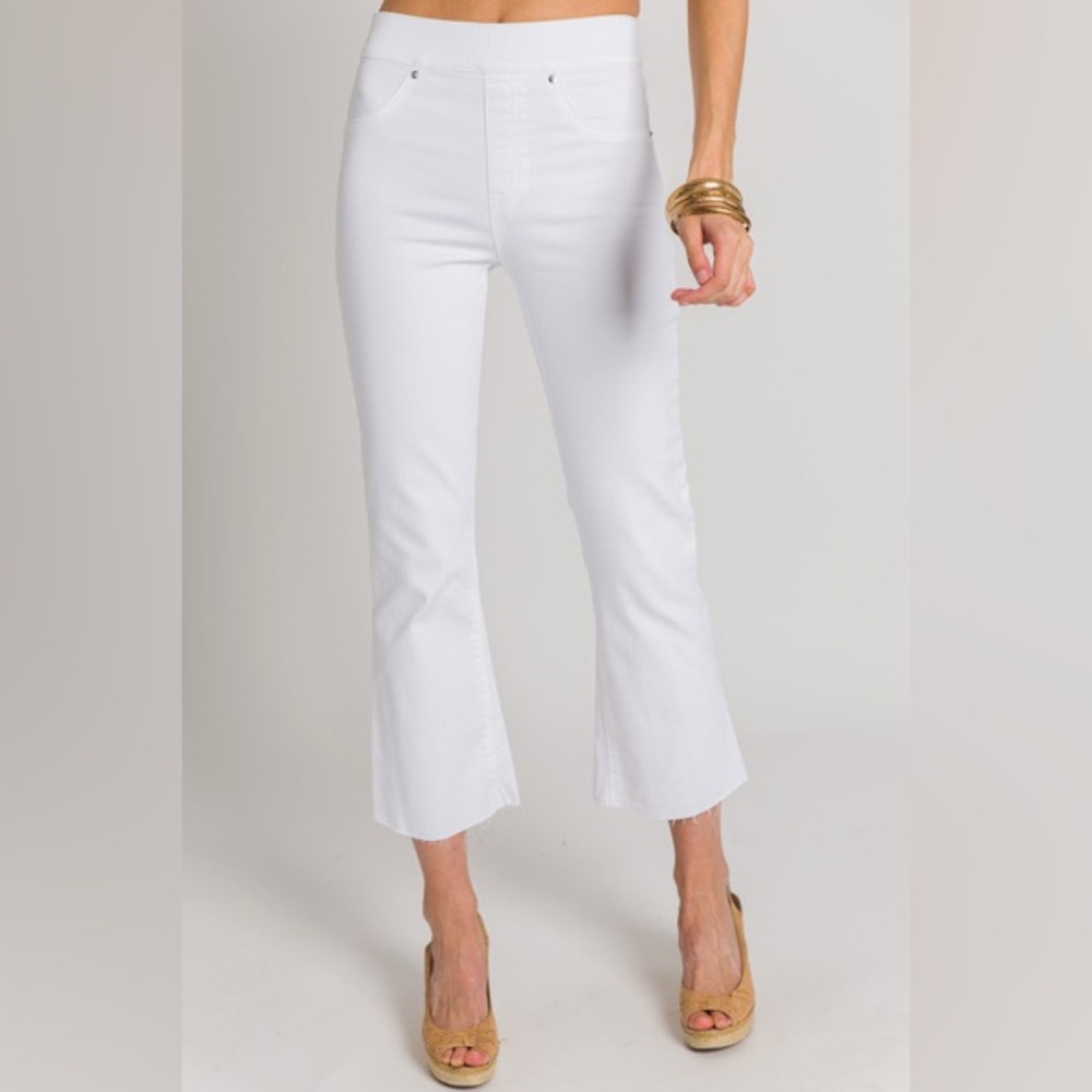 SPANX Cropped Flare Denim White